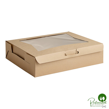 Champion 19" x 14" x 4" Kraft Cake / Bakery Box with Window - 50/Case