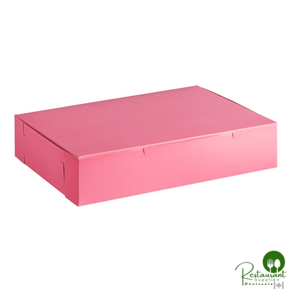 Champion 20" x 14 1/2" x 4" Pink Half Sheet Cake / Bakery Box - 50/Case