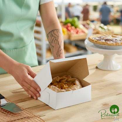Champion 7" x 7" x 3" White Pie / Bakery Box - 250/Case