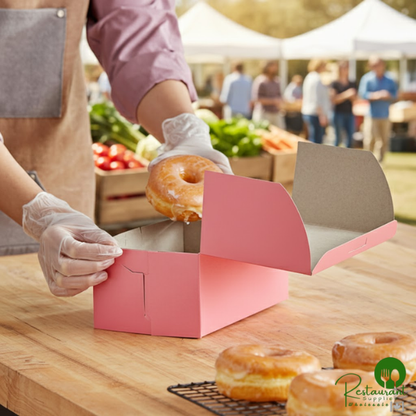 Champion 8" x 5" x 3 1/2" Pink Bakery Box - 250/Case