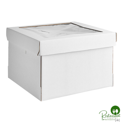 Champion 18" x 18" x 12" White Cake / Bakery Box with Window - 12/Case