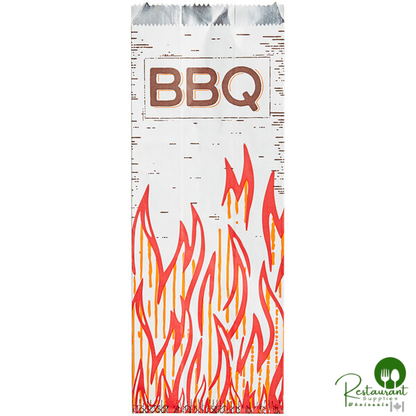 5" x 3 1/4" x 12 1/2" Qt. Size Foil BBQ Bag By Prime - 1,000/Case
