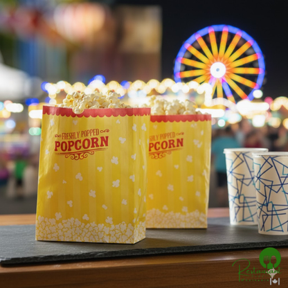 7 1/2" x 3 1/2" x 9 3/4" 130 oz. Popcorn Bag By Prime - 500/Case