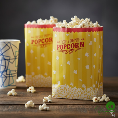 5 1/2" x 3 1/4" x 8 5/8" 85 oz. Popcorn Bag By Prime - 500/Case