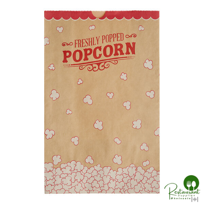7 1/2" x 3 1/2" x 12" 170 oz. Kraft Popcorn Bag By Prime - 500/Case