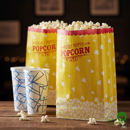 7 1/2" x 3 1/2" x 12" 170 oz. Popcorn Bag By Prime - 500/Case