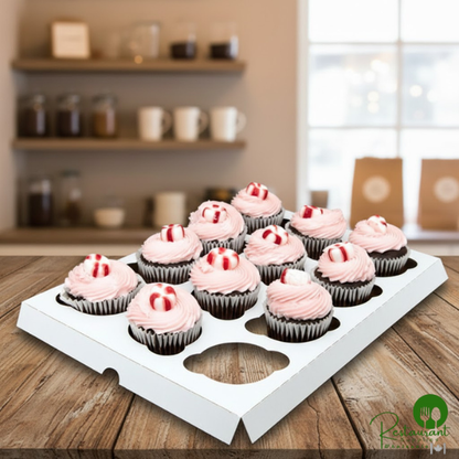 Reversible Cupcake Insert for 14" x 10" Box - Standard - Holds 12 Cupcakes By Prime - 200/Case