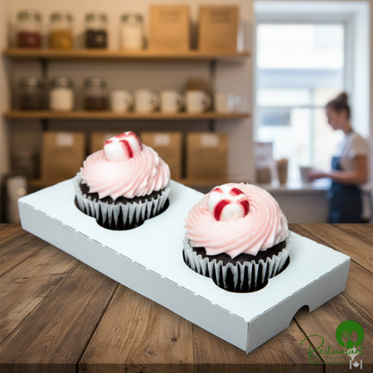 Reversible Cupcake Insert for 8" x 4" Box - Standard - Holds 2 Cupcakes By Prime - 200/Case