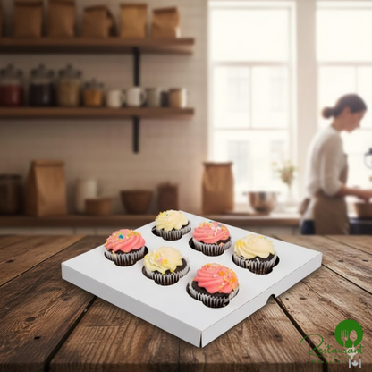 Reversible Cupcake Insert for 10" x 10" Box - Standard - Holds 6 Cupcakes By Prime - 200/Case