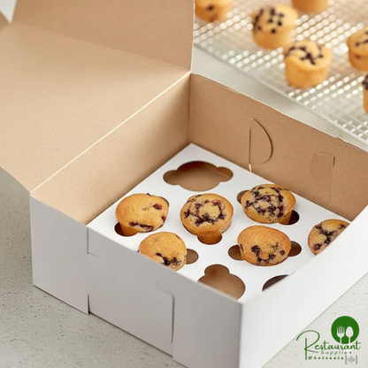 Reversible Cupcake / Muffin Insert for 9" x 9" Box - Holds 12 Mini Cupcakes By Prime - 200/Case