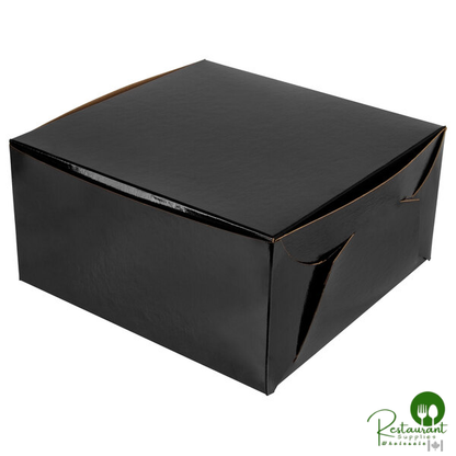 10" x 10" x 5" Black Cupcake / Muffin Box with 6 Slot Reversible Insert By Prime - 10/Pack