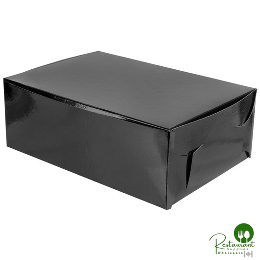 14" x 10" x 5" Black Cupcake / Muffin Box with 12 Slot Reversible Insert By Prime - 10/Pack