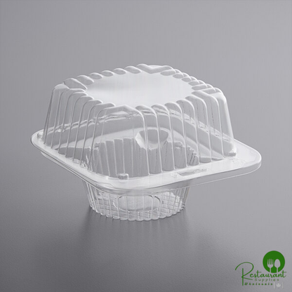 1-Compartment Clear PET Plastic Cupcake / Muffin Container By Prime - 400/Case