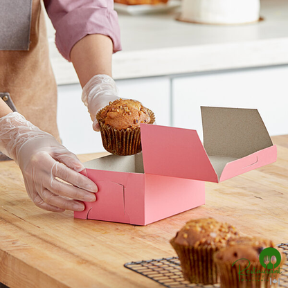 Champion 6" x 4 1/2" x 2 3/4" Pink Bakery Box - 250/Case