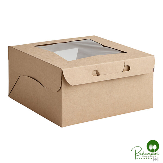 Champion 10" x 10" x 5" Kraft Cake / Bakery Box with Window - 150/Case