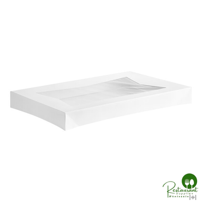 Southern Champion 26" x 18" x 3" White Automatic Full Sheet Cake / Bakery Box Top with Window - 50/Case