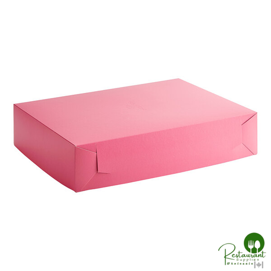 Champion 19 1/2" x 14" x 4" Pink Half Sheet Cake / Bakery Box - 100/Case