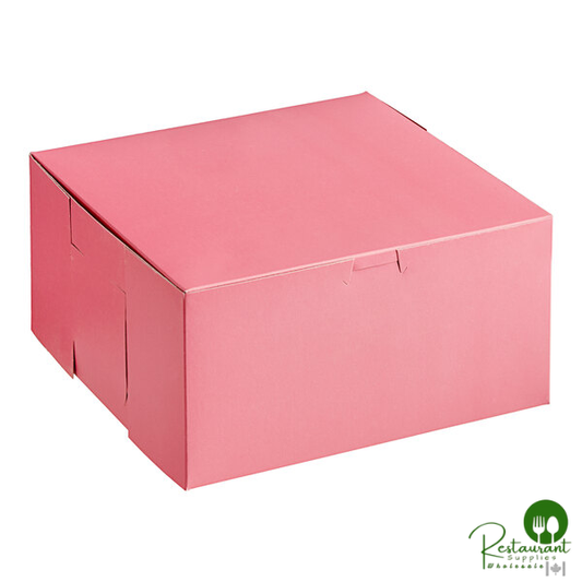 Champion 10" x 10" x 5" Pink Cake / Bakery Box - 100/Case