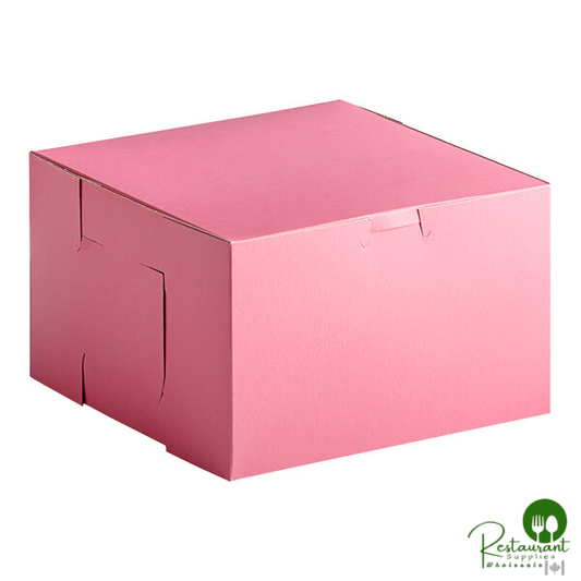 Champion 8" x 8" x 5" Pink Cake / Bakery Box - 100/Case