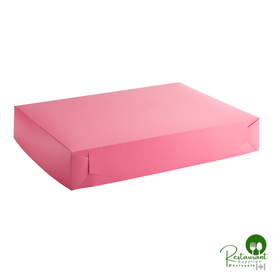 Champion 26" x 18 1/2" x 4" Pink Full Sheet Cake / Bakery Box - 50/Case