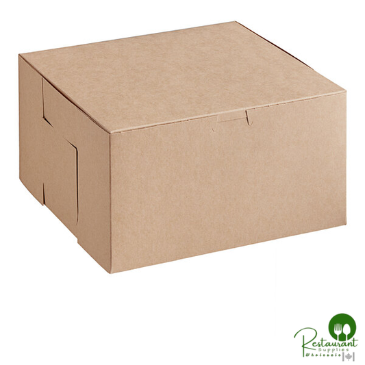 Champion 10" x 10" x 5 1/2" Kraft Cake / Bakery Box - 100/Case