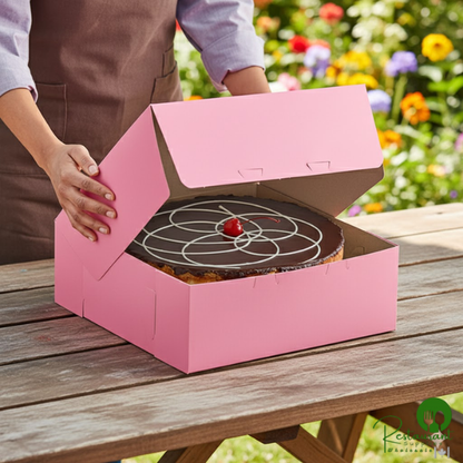 Champion 14" x 14" x 5" Pink Cake / Bakery Box - 50/Case