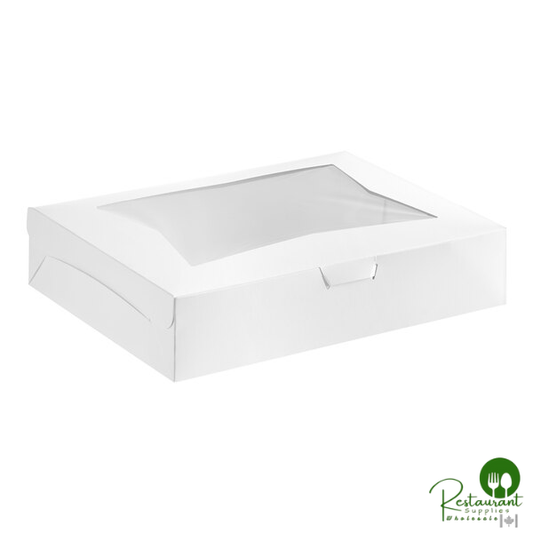 Champion 19" x 14" x 4" White Window Cake / Bakery Box - 50/Case