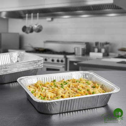 Half Size Foil Steam Table Pan Deep 2 9/16" Depth By Prime - 100/Case