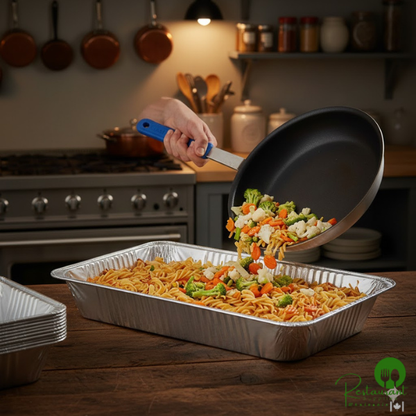 Full Size Foil Steam Table Pan Deep 3 3/8" Depth - Full Size Deep By Prime - 50/Case