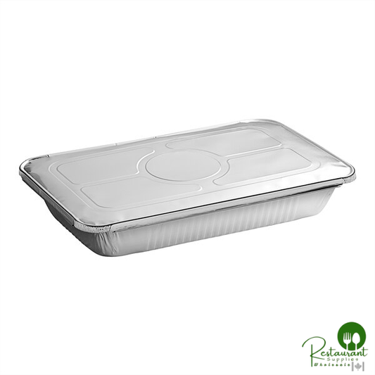 Full Size Heavy-Duty Foil Steam Table Pan Deep 3 3/8" Depth with Lid By Prime - 10/Pack