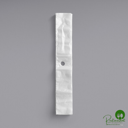 3 1/2" x 10" Unprinted Plastic Deli / Silverware Saddle Bag with Flip Top By Prime - 2,000/Case