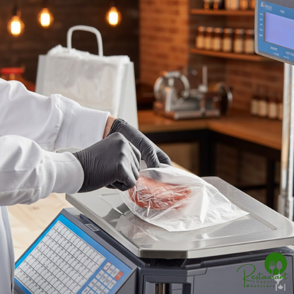 Deli Saddle Bag Stand with Plain 6 1/2" x 6 1/4" Deli Bags - Flip Top By Prime