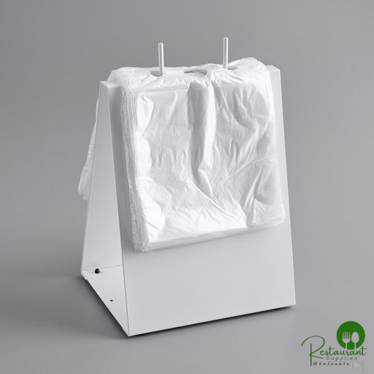 Deli Saddle Bag Stand with Plain 6 1/2" x 6 1/4" Deli Bags - Flip Top By Prime