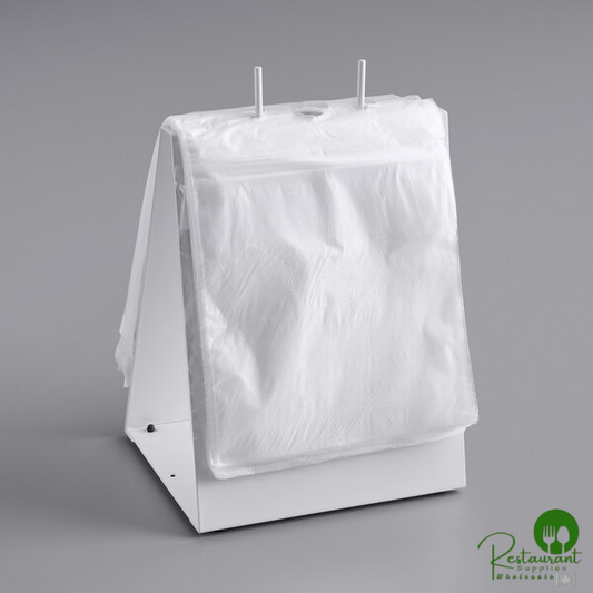 Deli Saddle Bag Stand with Plain 7 1/2" x 7 1/2" Deli Bags - Flip Top By Prime