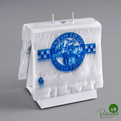 Deli Saddle Bag Stand with Printed 10" x 8" Deli Bags - Seal Top By Prime