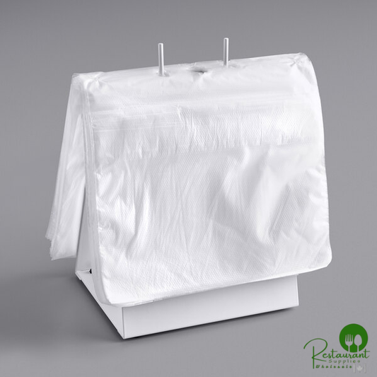 Deli Saddle bag stand with Plain 10 1/2" x 8" Deli Bags - Seal Top By Prime