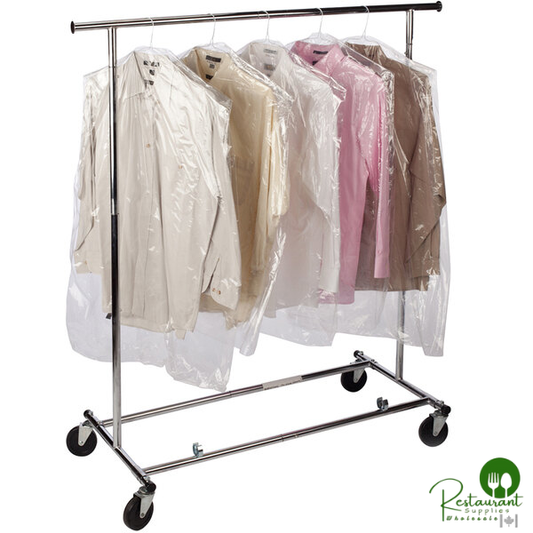 21" x 4" x 38" .6 Mil Clear Polyethylene Garment Bag on a Roll By Prime - 510/Roll