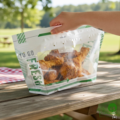 Inno-Pak To Go Fresh 8 Piece Medium Fried Chicken / Hot Food Bag - 250/Case