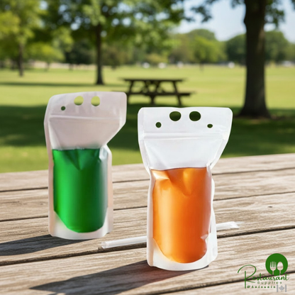 16 oz. Clear Plastic Single Zipper Drink Pouch By Prime - 1,000/Case