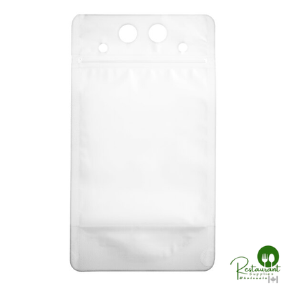 16 oz. Clear Plastic Single Zipper Drink Pouch By Prime - 1,000/Case