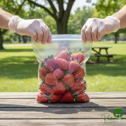 12" x 12" 2 Mil Clear LDPE Zip Top Bag By Prime - 1,000/Case