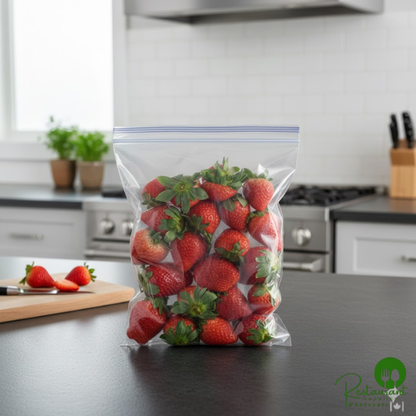 14" x 20" 2 Mil Clear LDPE Zip Top Bag By Prime - 500/Case