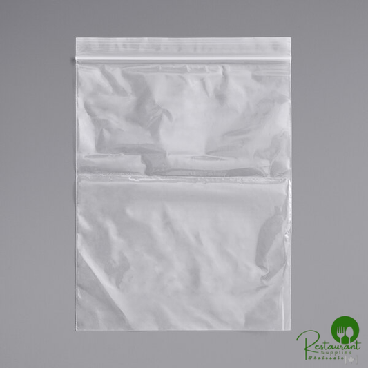 14" x 20" 2 Mil Clear LDPE Zip Top Bag By Prime - 500/Case