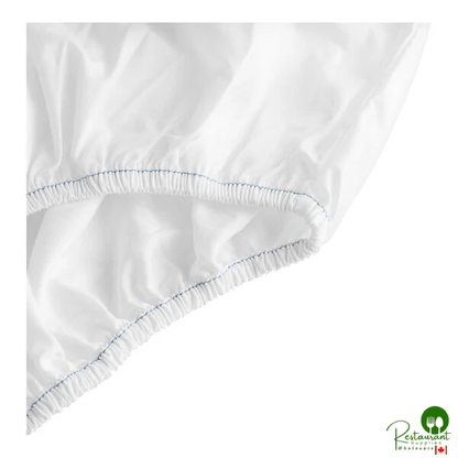 Garnier-Thiebaut Nashville T-200 White Percale Weave Cotton / Polyester Fitted Sheet