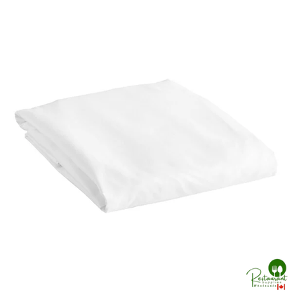 Garnier-Thiebaut Nashville T-200 White Percale Weave Cotton / Polyester Fitted Sheet