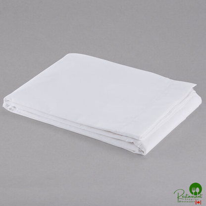 Oxford T300 Super Deluxe White Cotton / Polyester Flat Sheet - 12/Case