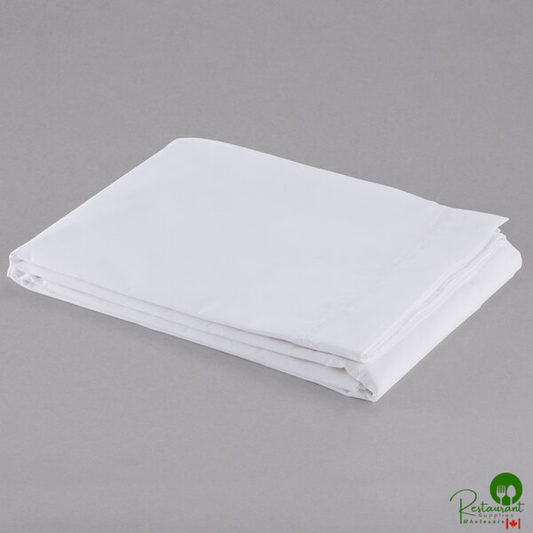 Oxford T300 Super Deluxe White Cotton / Polyester Flat Sheet - 12/Case