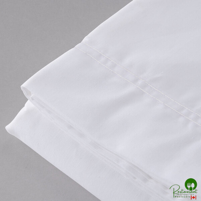 Oxford T300 Super Deluxe White Cotton / Polyester Flat Sheet - 12/Case