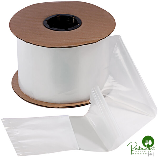 3" x 5" 2 Mil White / Clear Polyethylene Auto Style Pre-Opened Bag on a Roll By Prime - 2,000/Roll
