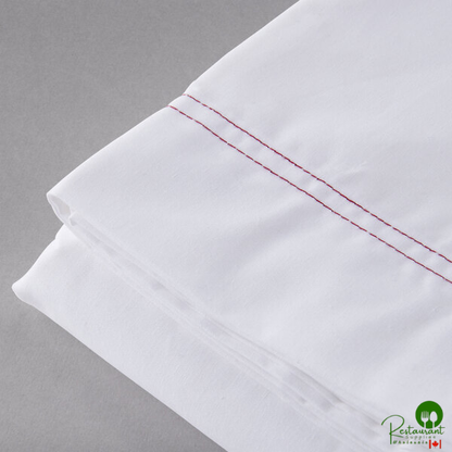 Oxford T250 Superblend Satin Mercerized Cotton / Polyester 250 Thread Count Flat Sheet - 12/Pack